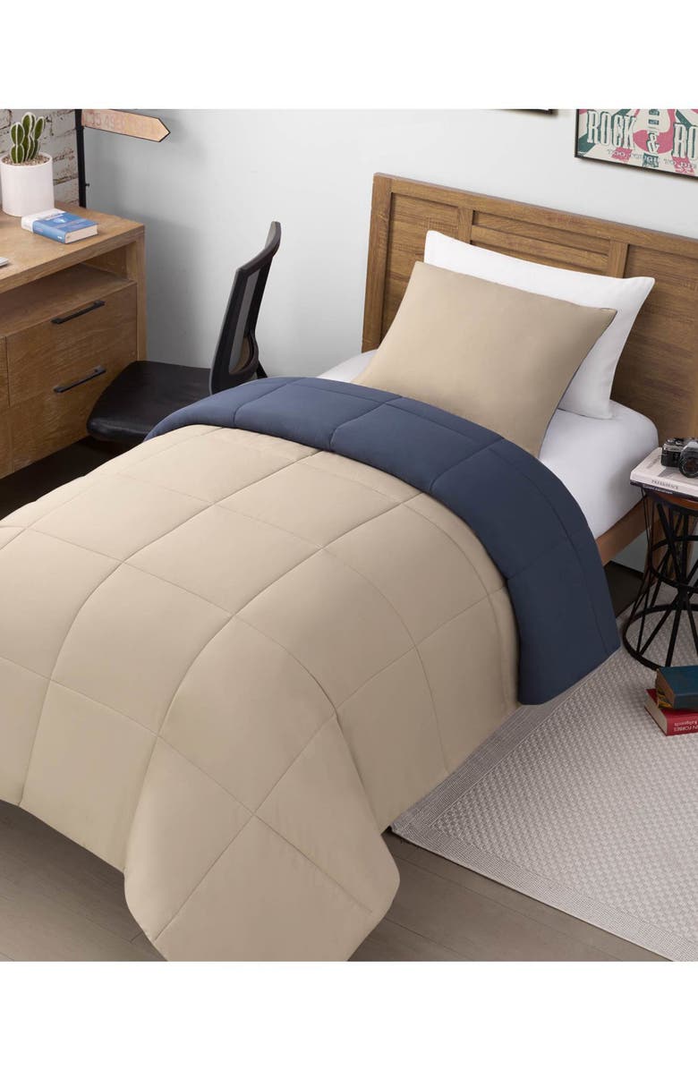 Lucky Brand Reversible Box Stitch Comforter & Sham Set, Alternate, color,