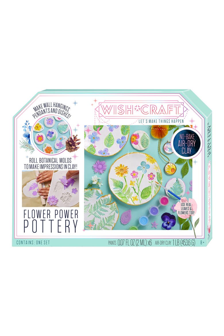 Flower Power Pottery Kit, Main, color, NO COLOR
