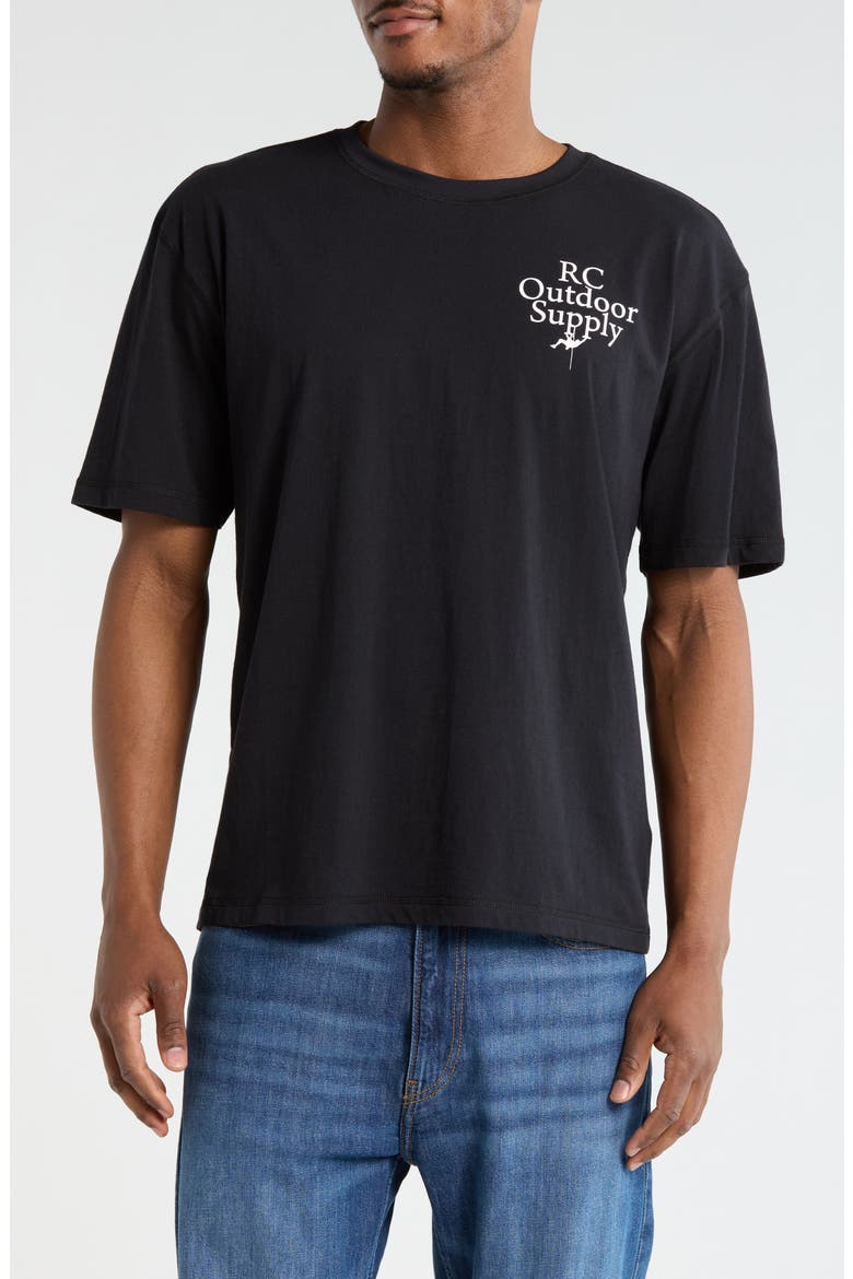 Climber Graphic Cotton T-Shirt, Main, color, BLACK