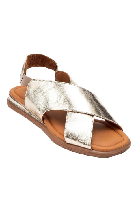 Broods Elastic Leather Slip On Sandals (Women)