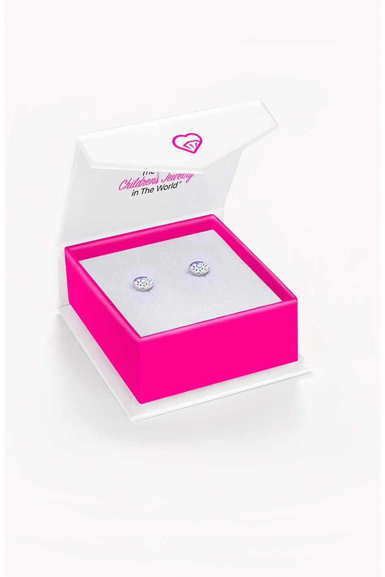 Frosted with Sprinkles Donut Earrings, Alternate, color, Purple