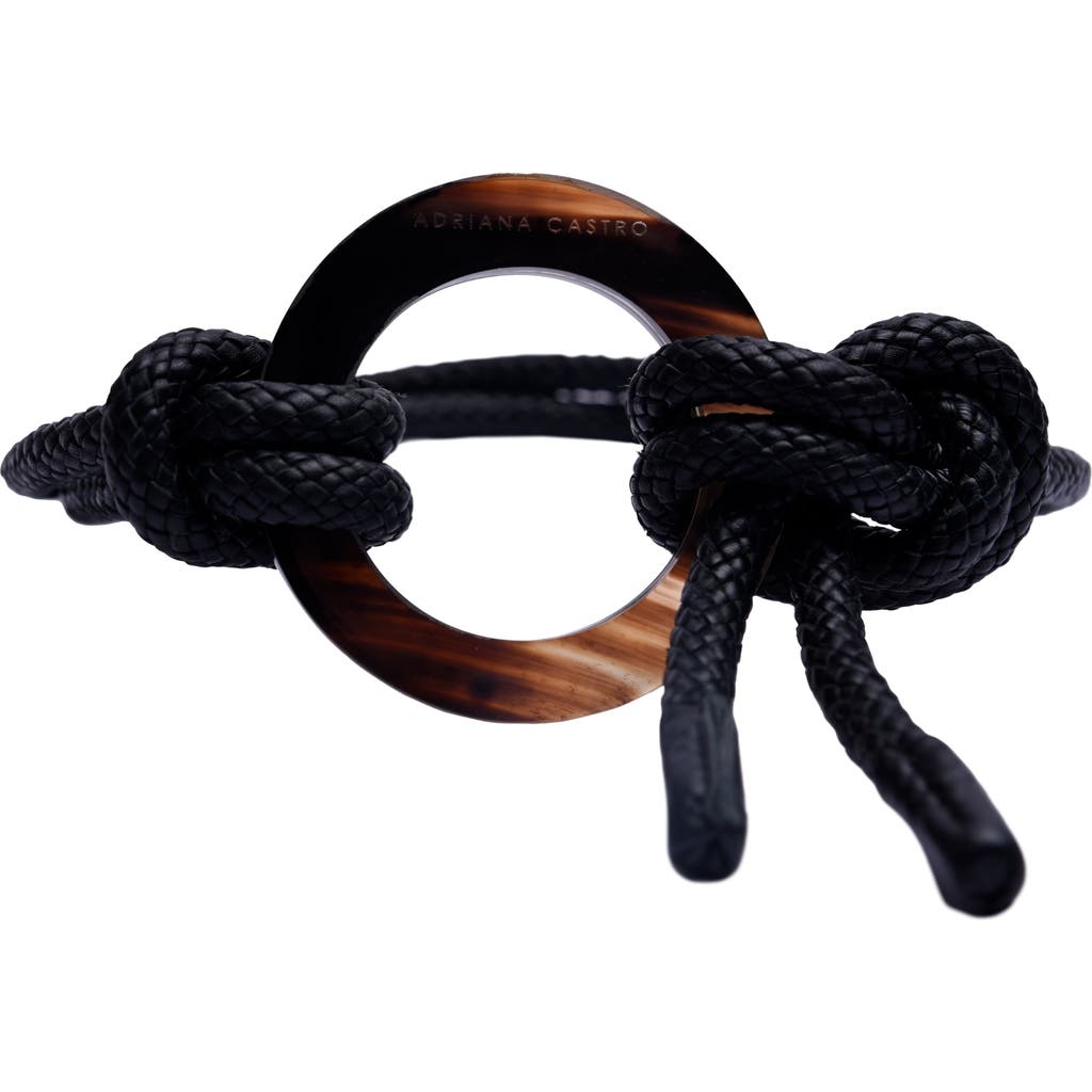 Adriana Castro Le Knot Leather Belt in Black  product