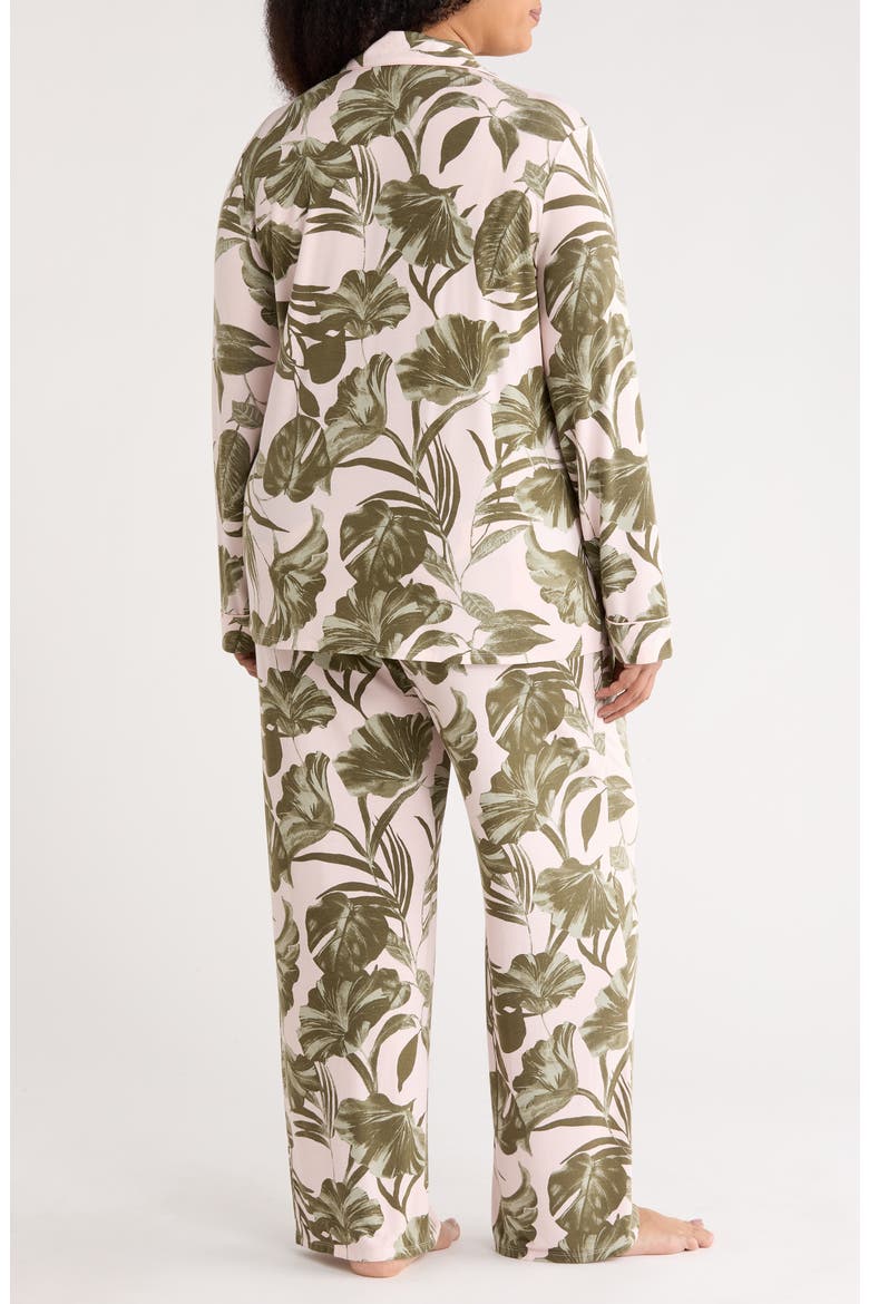 Moonlight Eco Knit Pajamas, Alternate, color, PINK- OLIVE SKETCH TROPIC