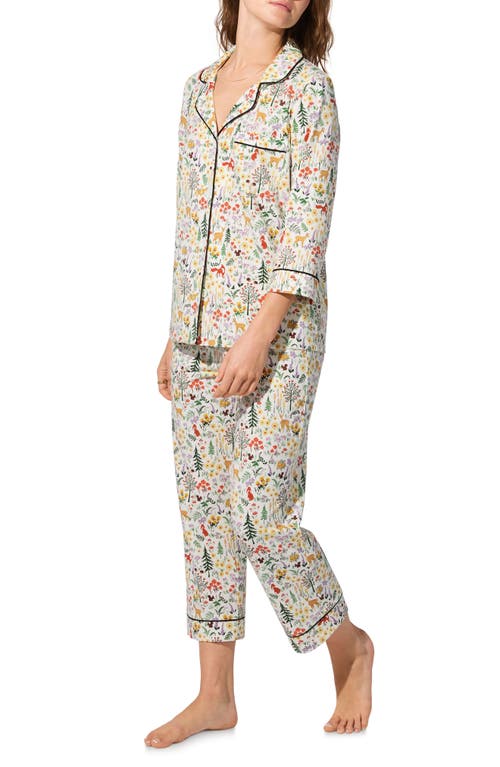 Bedhead Pajamas Print Long Sleeve Stretch Organic Cotton Jersey Crop Pajamas In Pattern