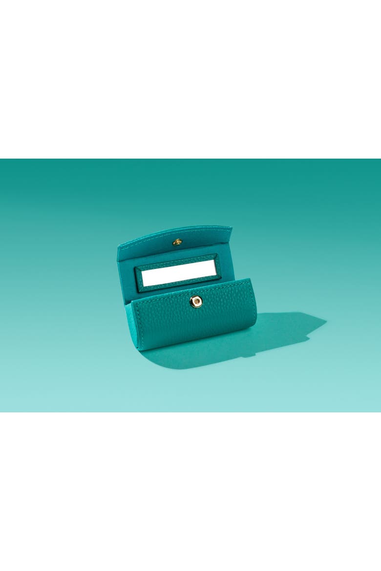 Leather Lipstick Case, Alternate, color, Sarcelle