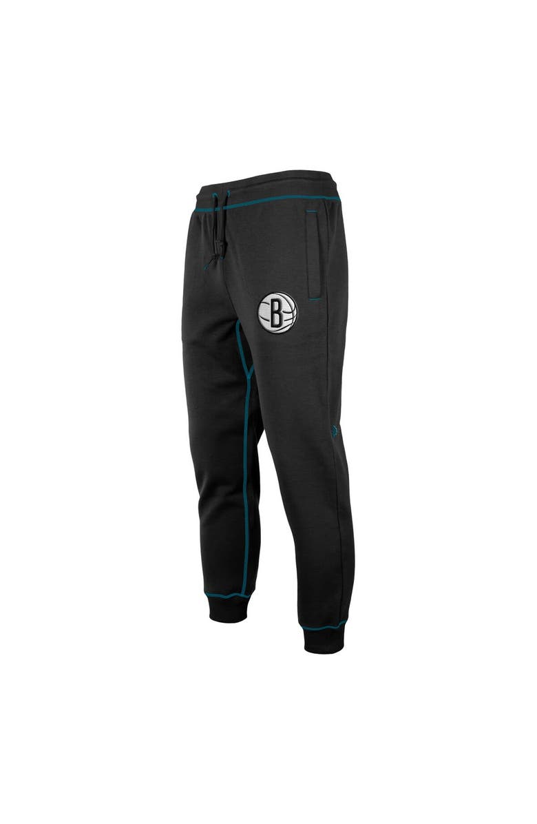 New Era Men's New Era Black Brooklyn Nets 2023/24 City Edition Embroidery Elite Pack Jogger Pants, Alternate, color, 