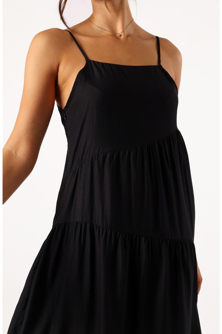 Bennie Tiered Maxi Sundress, Alternate, color, BLACK