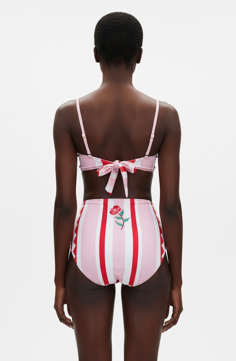 Jessie Zhao New York Jungle Rose Reversible Square Bandeau Top, Alternate, color, Pink