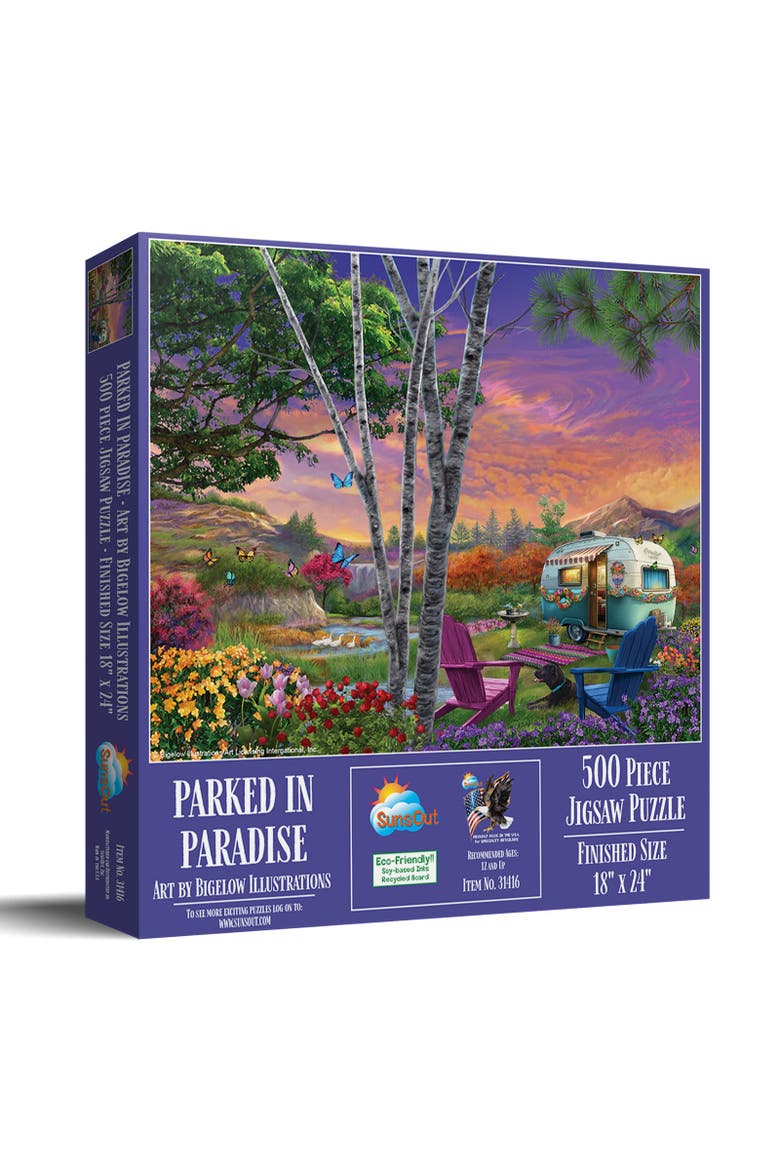Parked in Paradise 500 piece Jigsaw Puzzle for Adults, Main, color, Multicolor