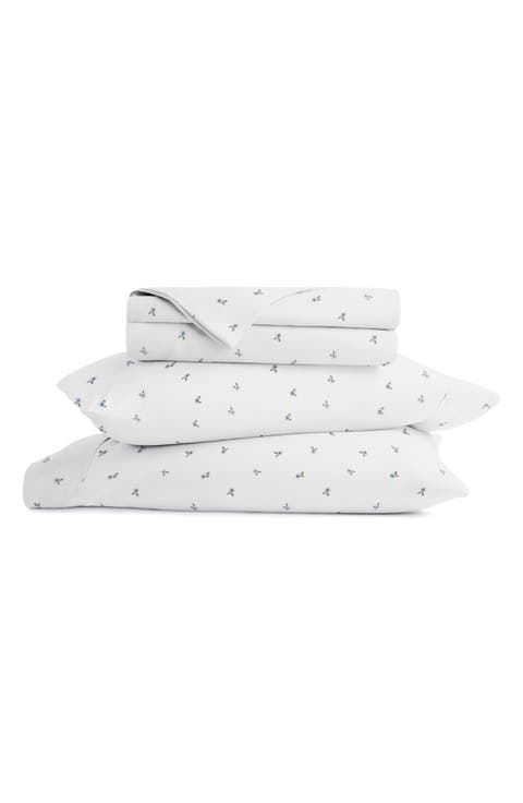 Kaycie Gray Ditsy Floral Microfiber Sheet Set