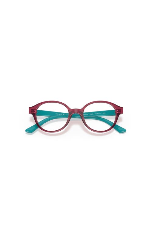Vogue Eyewear 43mm Oval Optical Glasses In Burgundy
