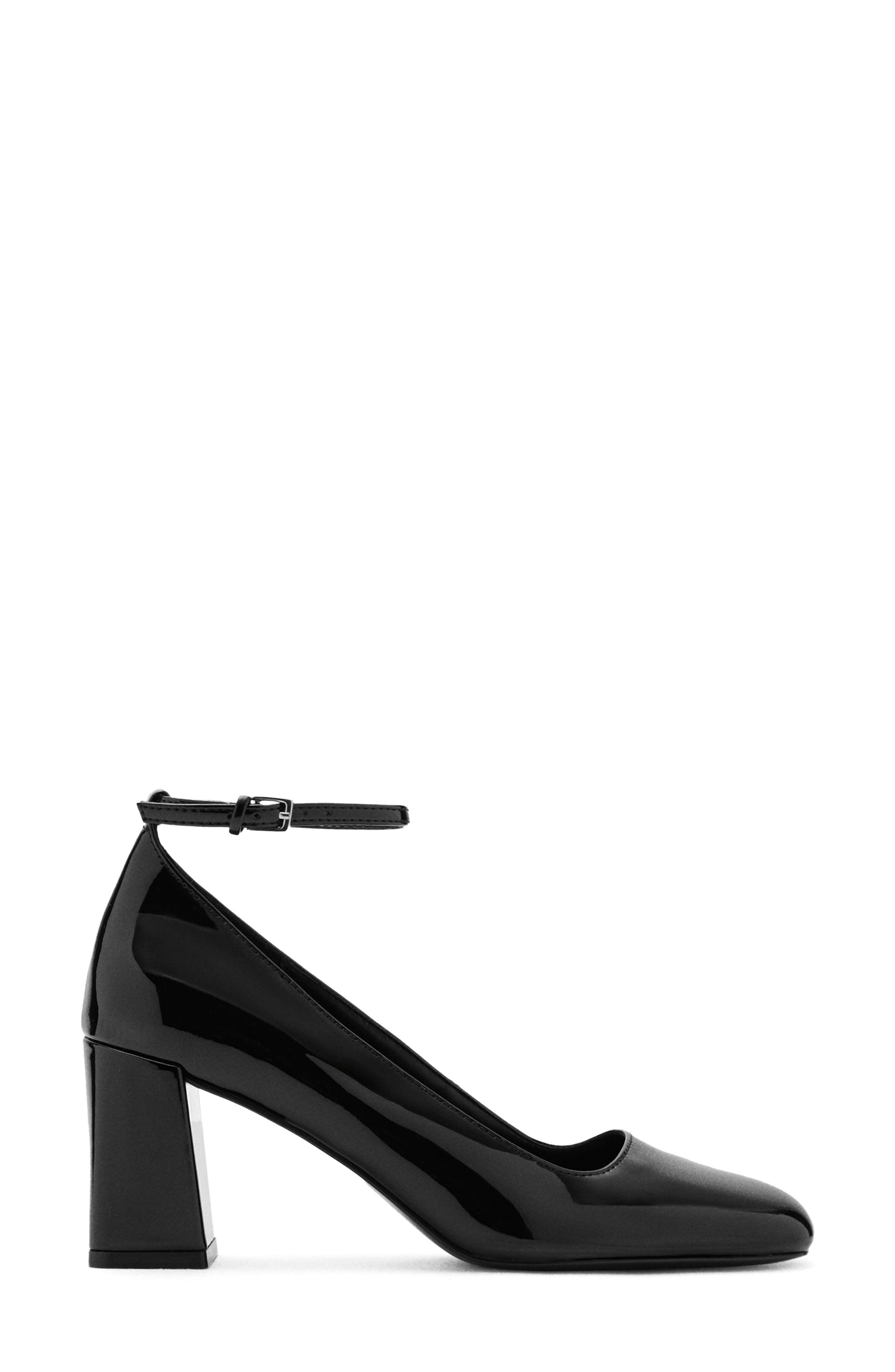 MANGO Ankle Strap Heel, Alternate, color, Black