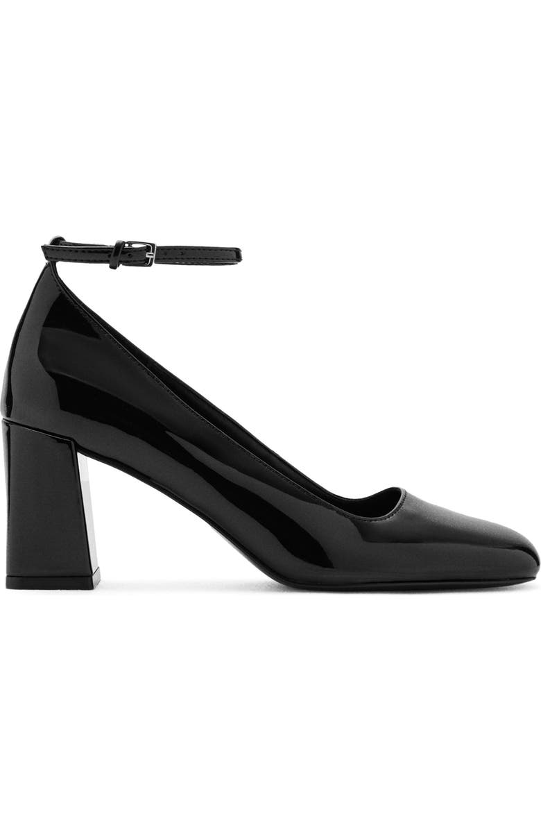 MANGO Ankle Strap Heel, Alternate, color, Black