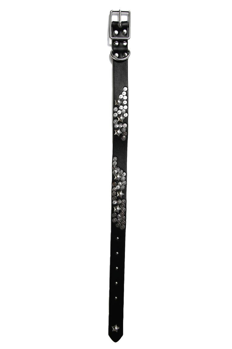Black Star Dog Collar, Alternate, color, Black