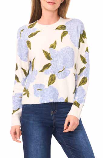 CeCe Floral Pullover Sweater