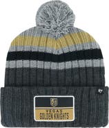 '47 Men's '47 Gray Vegas Golden Knights Stack Patch Cuffed Knit Hat with Pom