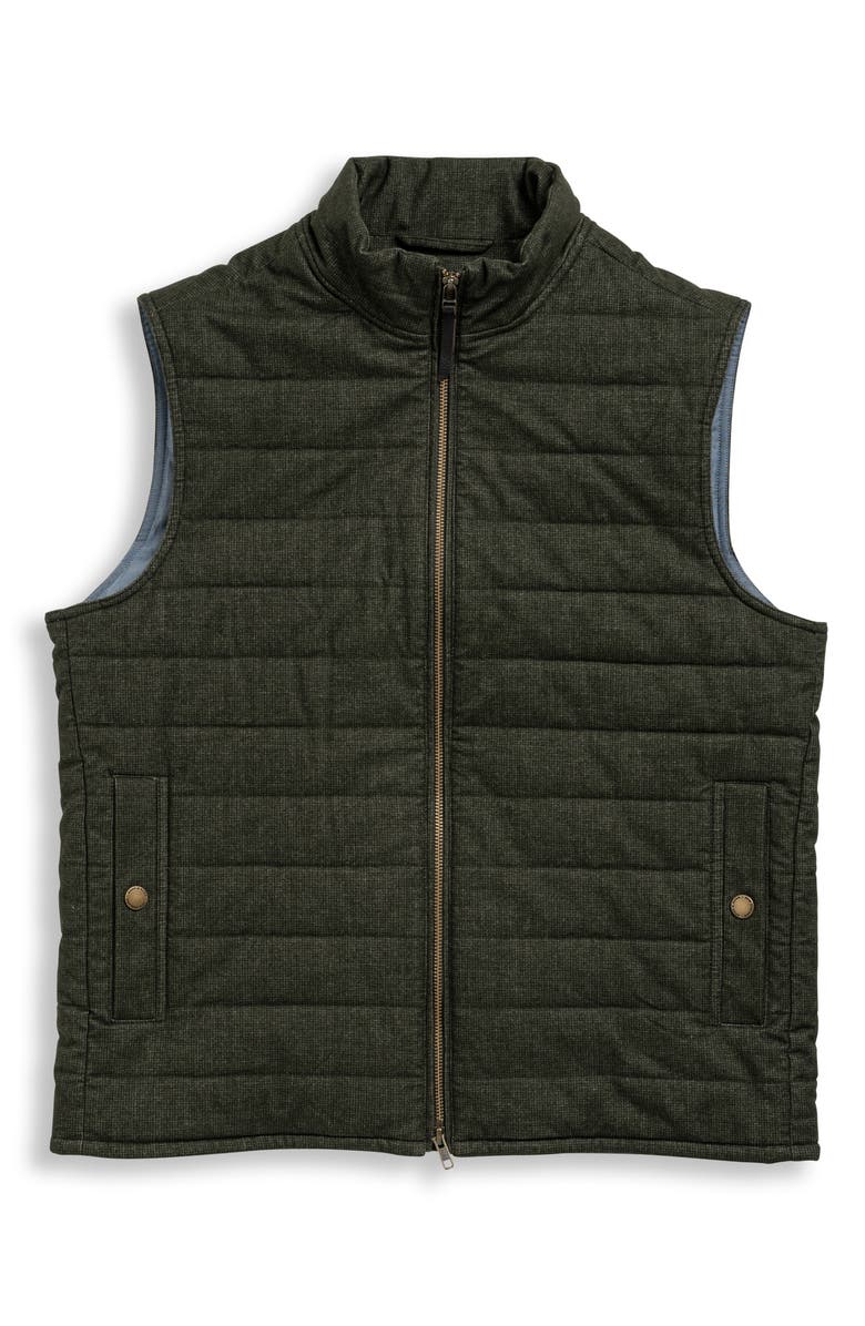 Rodd & Gunn Dunedin Road Stretch Cotton Blend Quilted Vest, Alternate, color, Moss