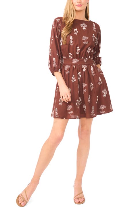 Finley Embroidered Flared Minidress