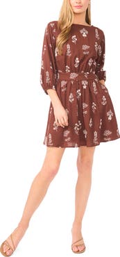 Ted Baker Finley Embroidered Flared Minidress
