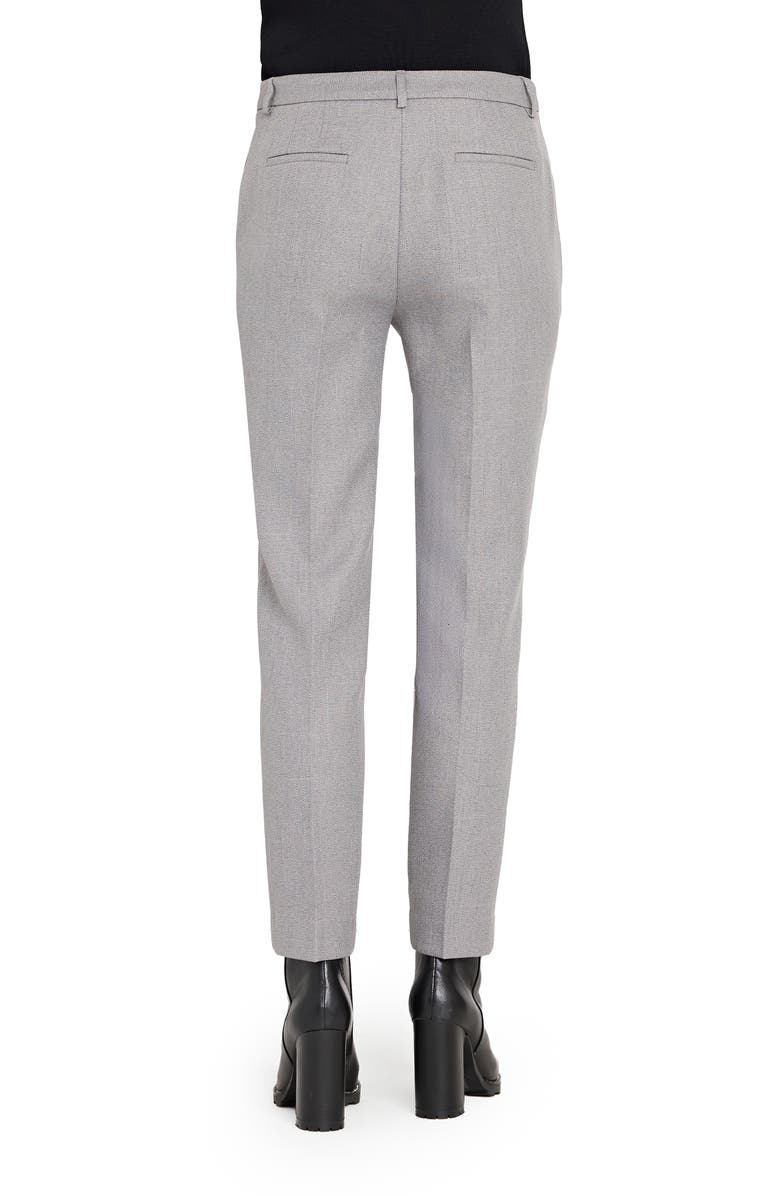 Tahari ASL Herringbone Cigarette Pants, Alternate, color, Heather Grey