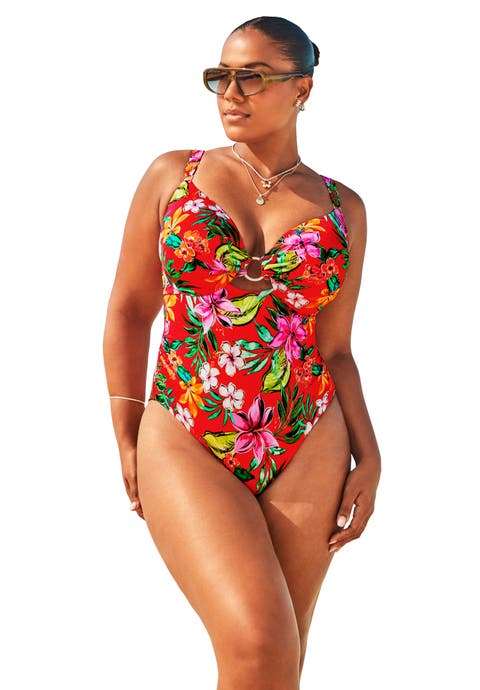Shimmer Ring Underwire One Piece Swimsuit