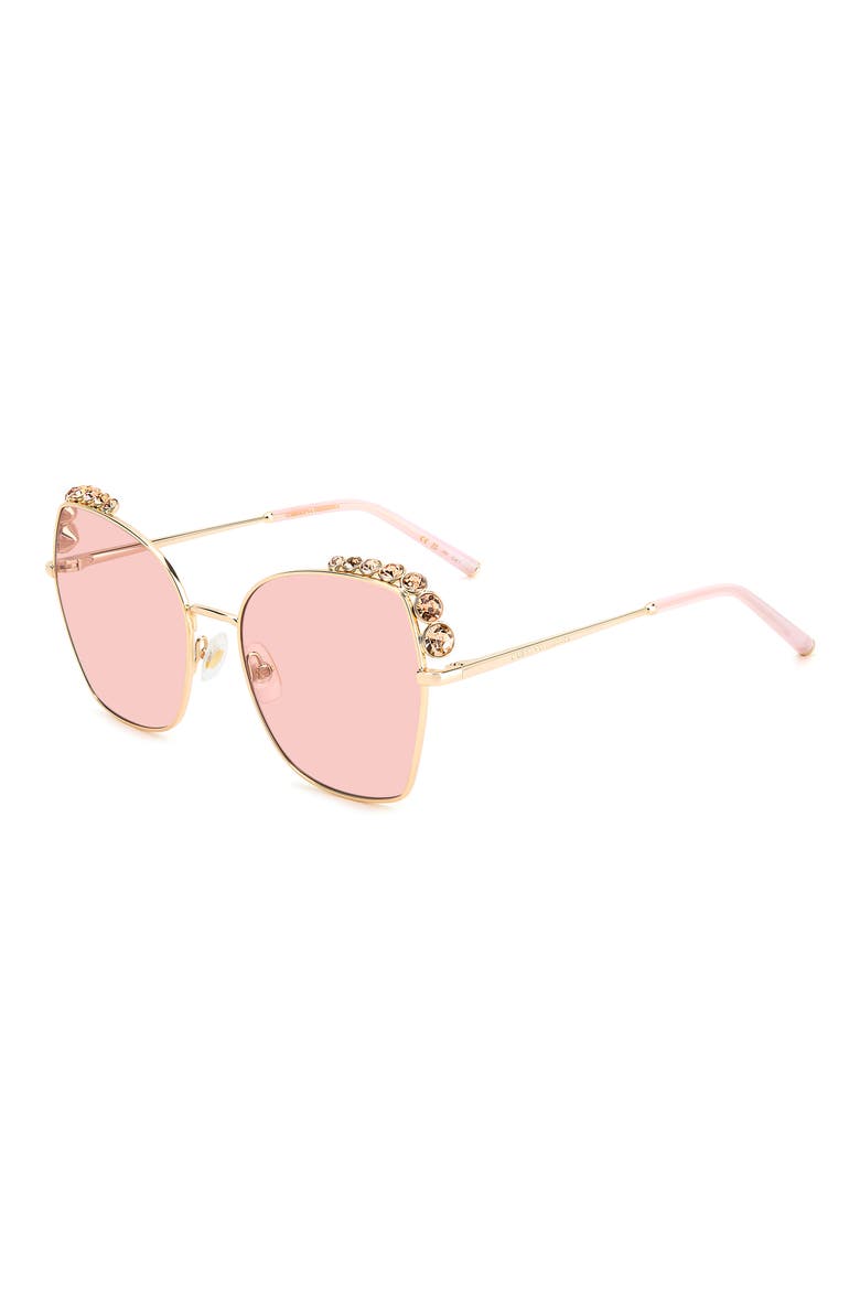 59mm Square Sunglasses, Alternate, color, PINK