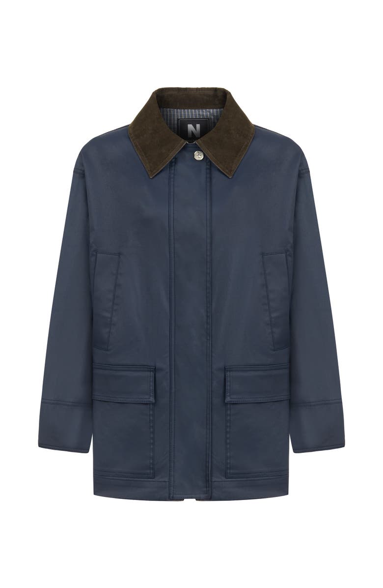 Nocturne Shirt Collar Cotton Blend Coat, Alternate, color,