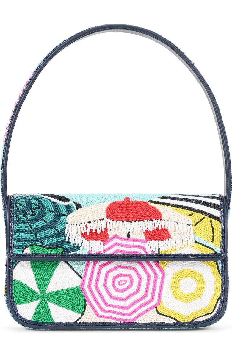 STAUD Tommy Beaded Shoulder Bag, Main, color, Umbrellas