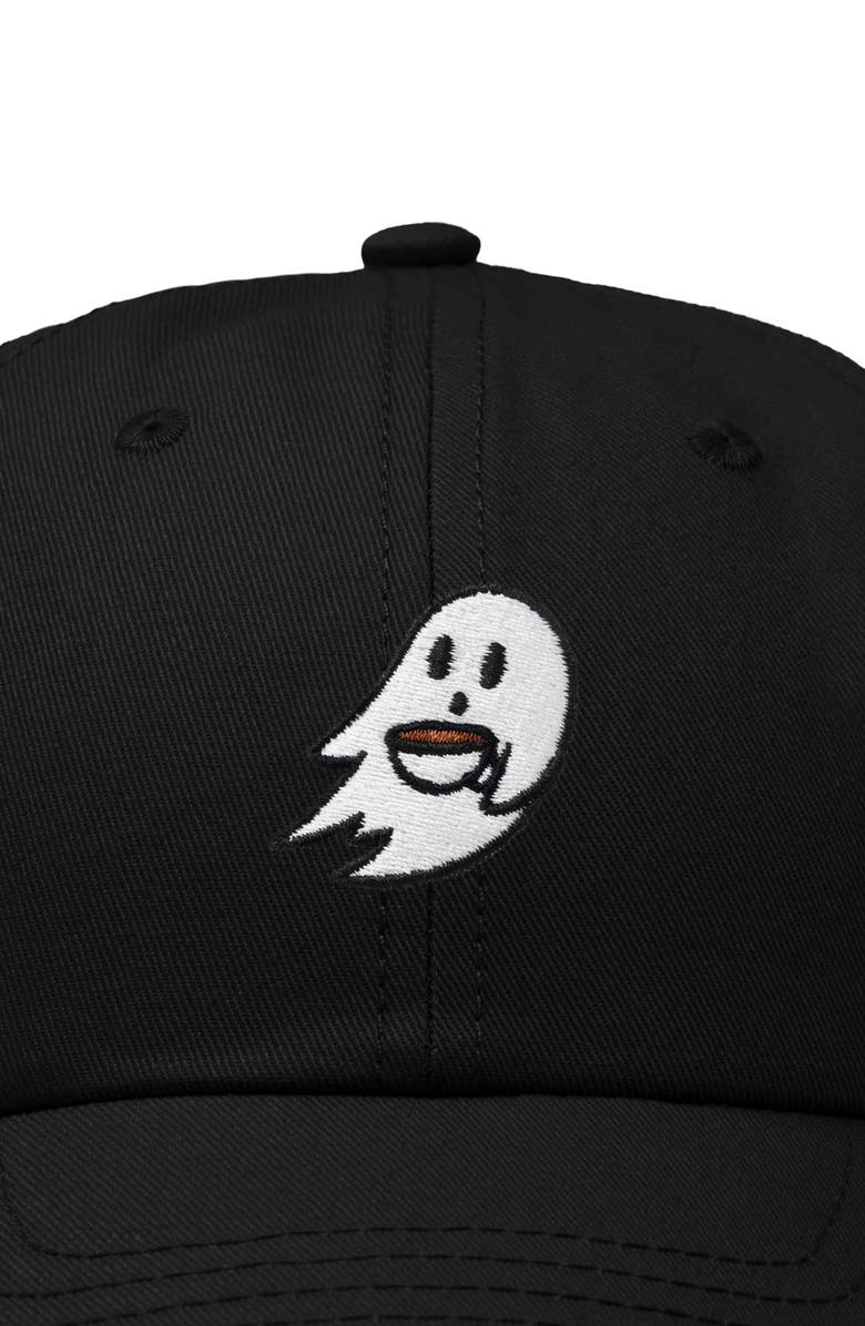 Dalix Coffee Ghost Embroidered Hat, Alternate, color, Black