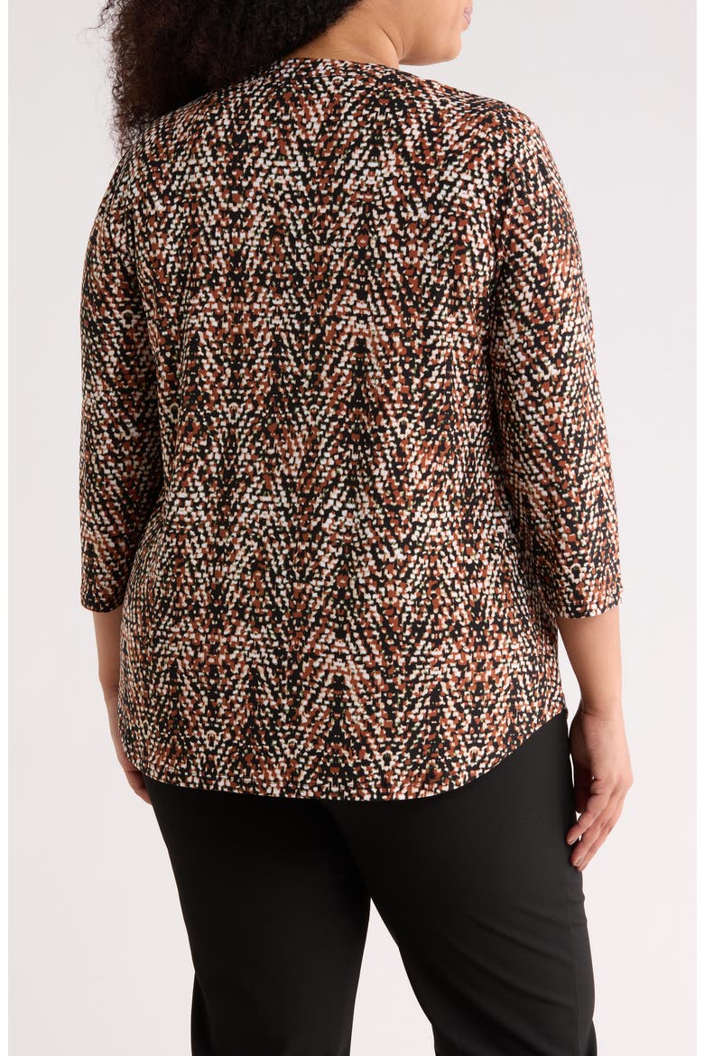 Split Neck Tunic, Alternate, color, ANNE BLACK MULTI