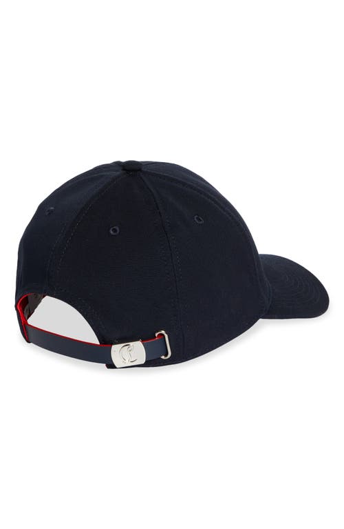 Christian Louboutin Mooncrest Ivy Embroidered Monogram Canvas Baseball Cap