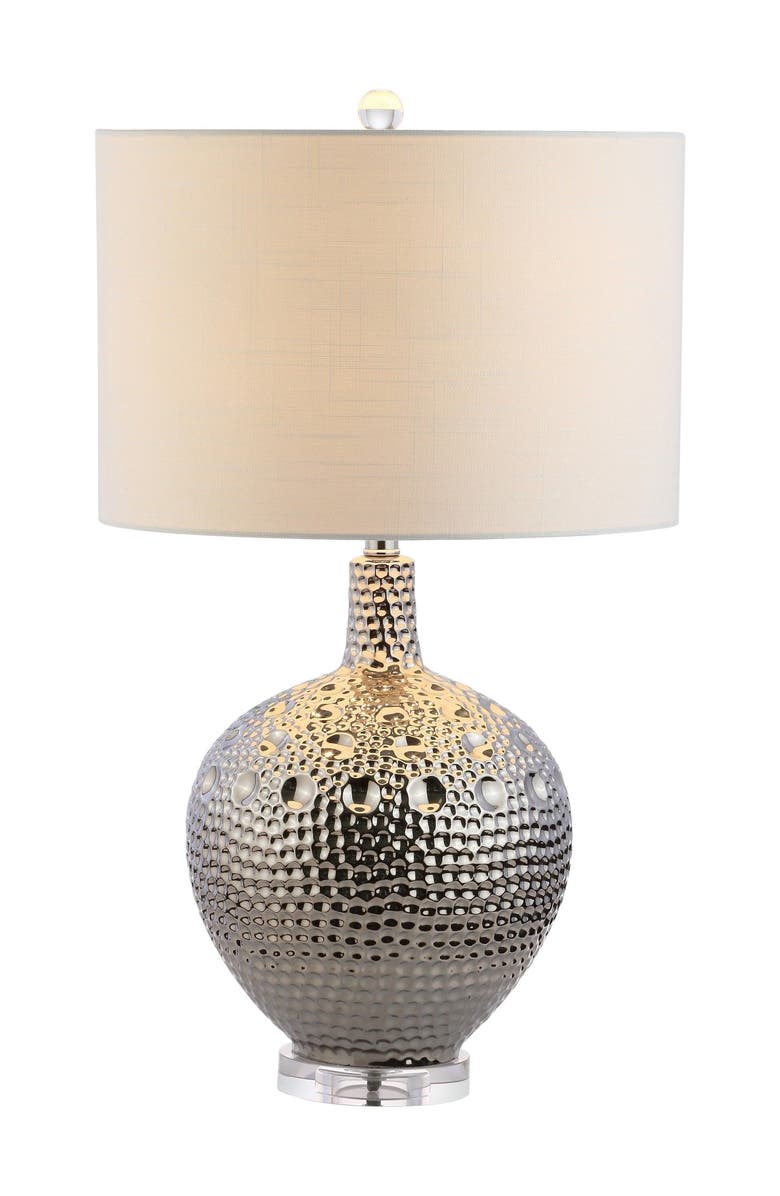 JONATHAN Y Andrews 27" Ceramic LED Table Lamp, Chrome, Main, color, Chrome