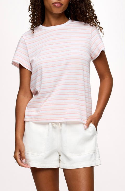 Perfect Stripe Cotton Jersey Blend T-Shirt