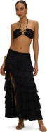 PatBO Martina Lycra Ruffle Maxi Skirt