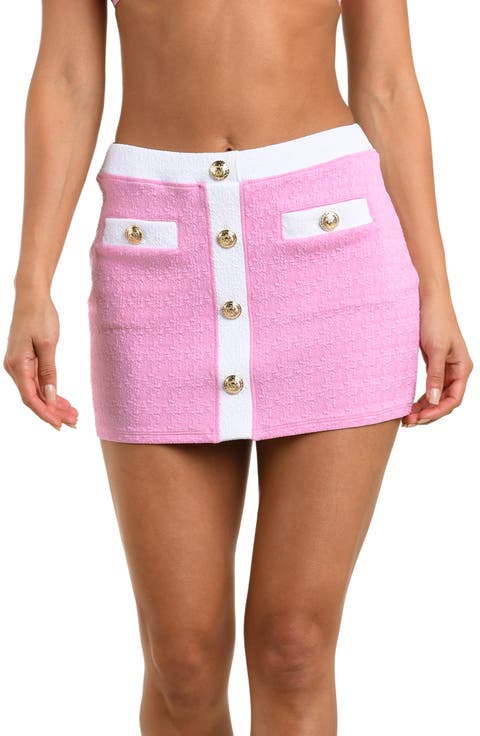 Coco Colorblock High Waist Cover-Up Skirt