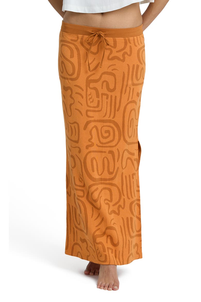 Embers Drawstring Maxi Skirt, Main, color, TANGERINE