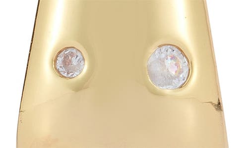 Chloe & Madison Chloe And Madison Cubic Zirconia Hoop Earrings In Gold