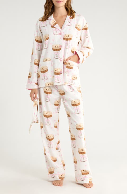 Print Flannel Pajamas
