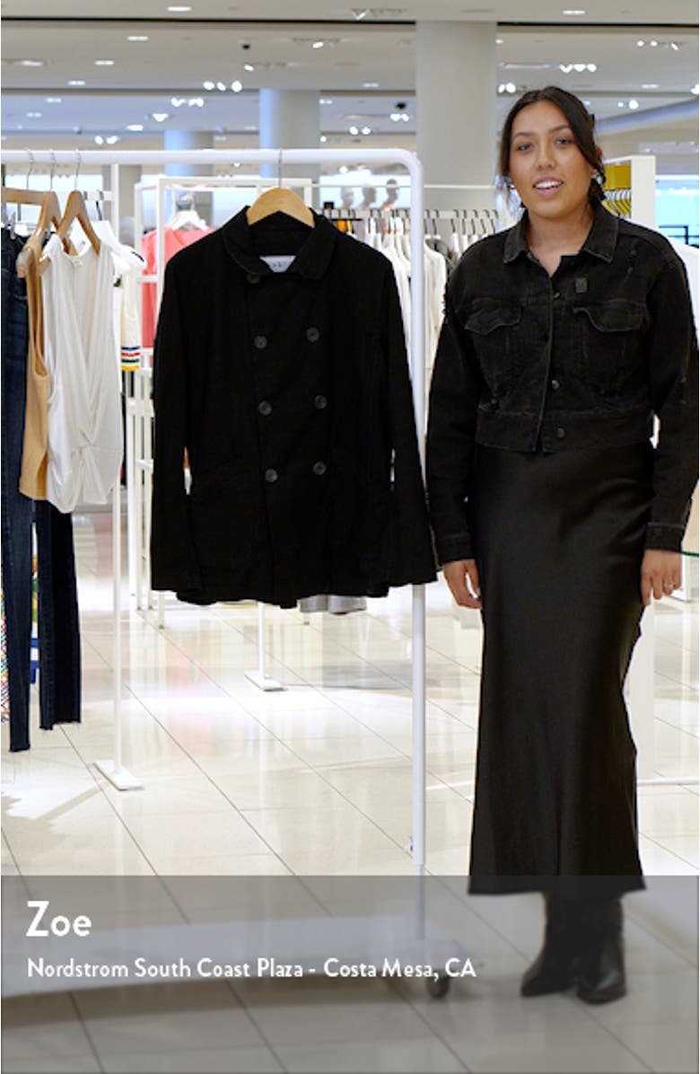 Double Breasted Cotton Blend Peacoat, sales video thumbnail