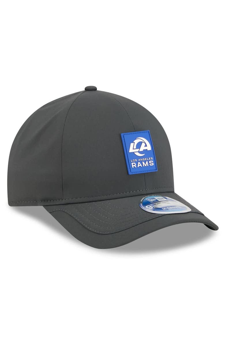 New Era Men's New Era Charcoal Los Angeles Rams 2025 Sideline Cold Weather 9FORTY M-Crown Adjustable Hat, Alternate, color, 