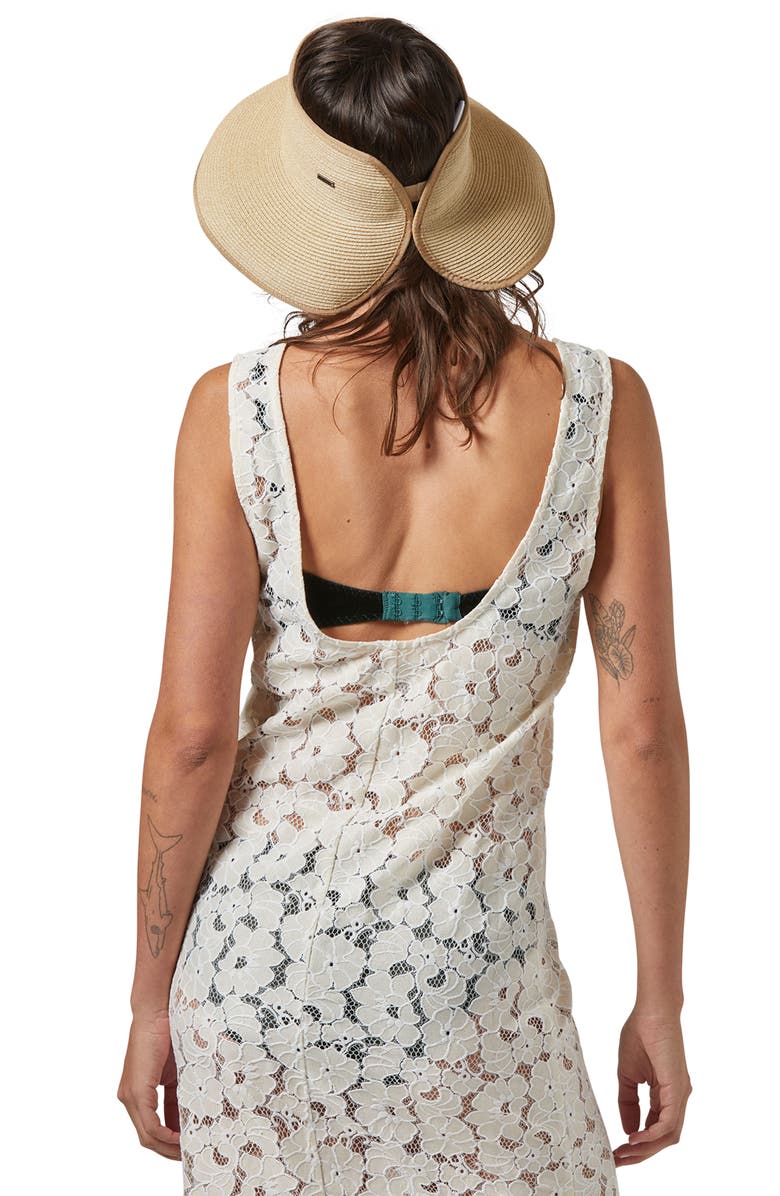 Brixton Ivy Packable Straw Visor, Alternate, color,