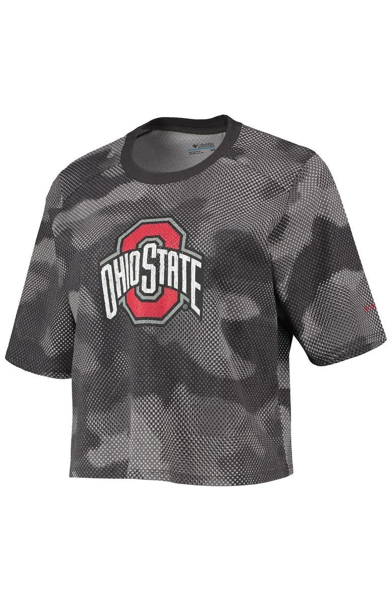 Columbia Women's Columbia Gray/Black Ohio State Buckeyes Park Camo Boxy T-Shirt, Alternate, color,
