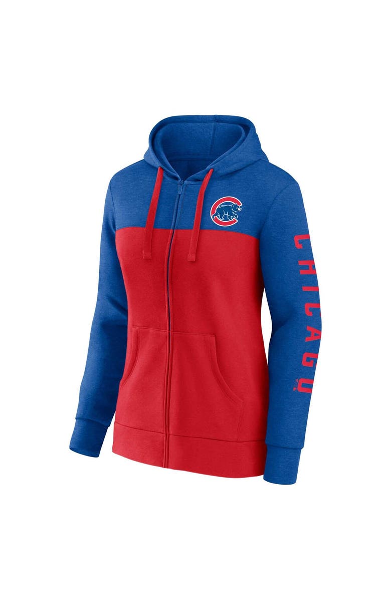 FANATICS Women's Fanatics Branded Royal/Red Chicago Cubs City Ties Hoodie Full-Zip Sweatshirt, Alternate, color, Royal