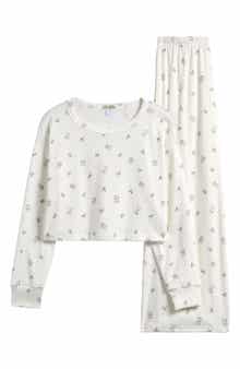 Ava & Yelly Kids' Fitted Long Sleeve Top & Lounge Pants Set