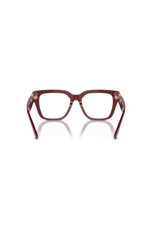 Burberry 53mm Square Optical Glasses In Red
