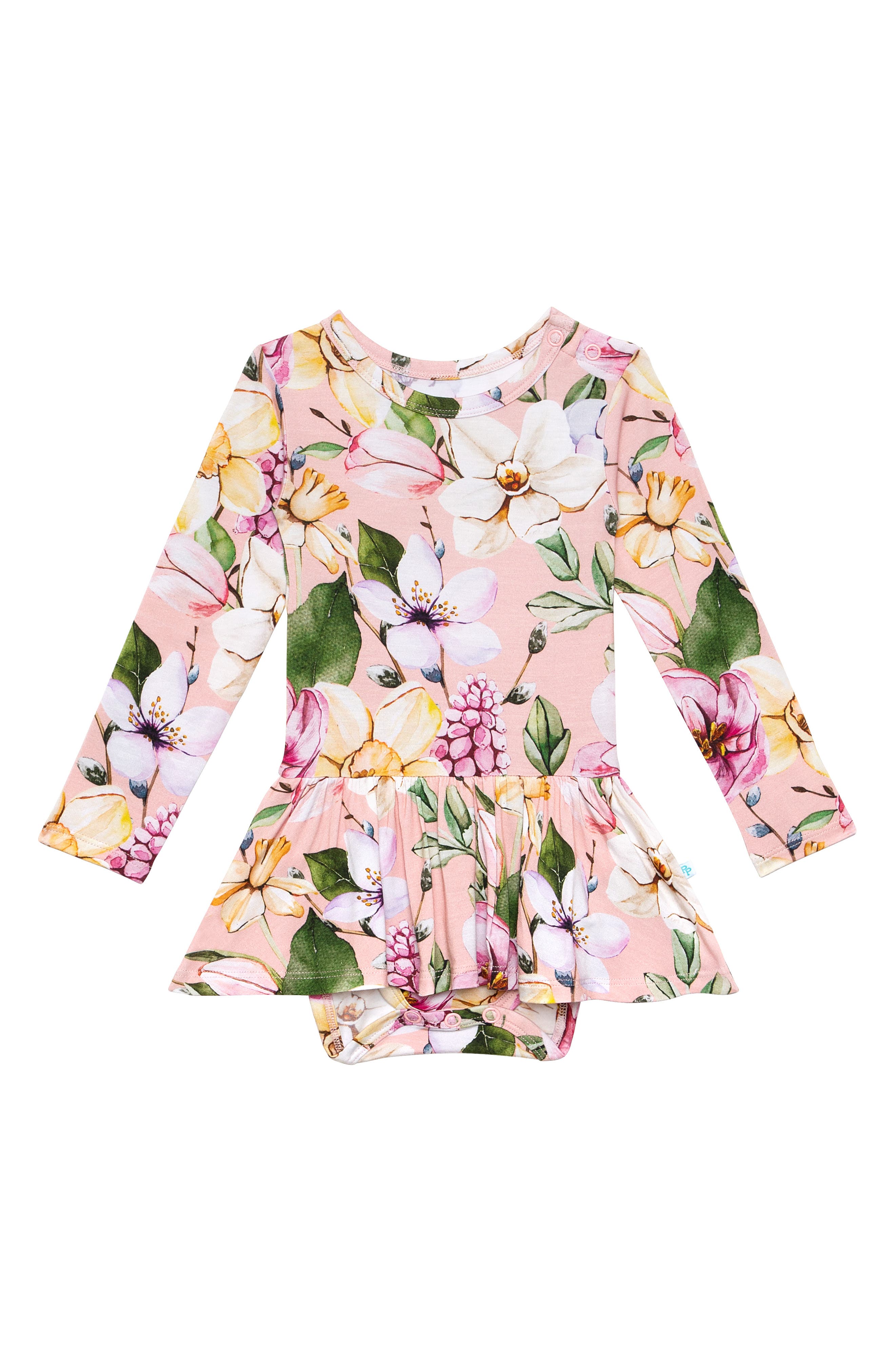 Posh Peanut Margot Long Sleeve Basic Twill Floral Print Bodysuit ...