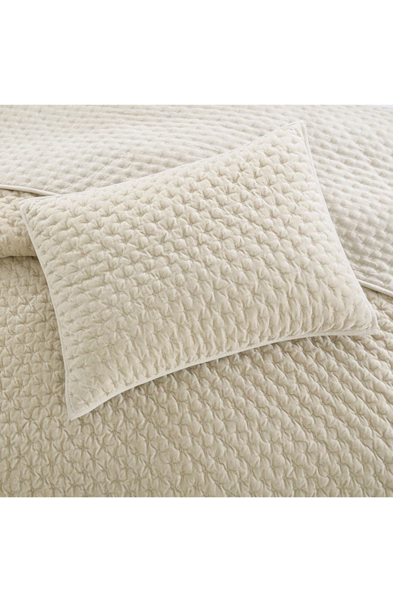 DKNY Pure Velvet Quilt & Shams Set, Alternate, color, Cream