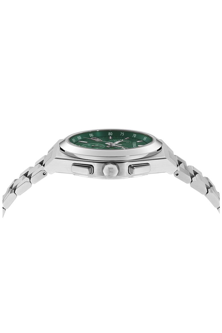 Vega Upper East Two-Tone Bracelet Chronograph Watch, 42mm, Alternate, color, STAINLESS STEEL GREEN