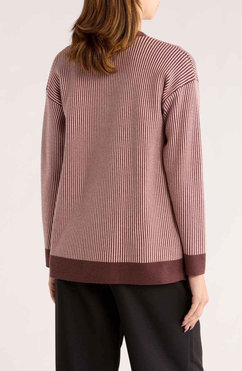 BY DESIGN Mona Cardigan, Alternate, color, Bitter Chocolate/ Peach Beige