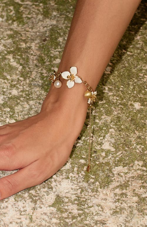 Rc Retro Chic Iris Blossom Bracelet In Gold